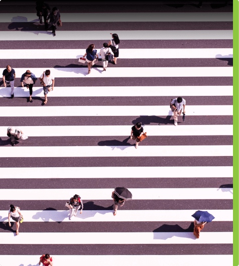 people crossing a crosswalk